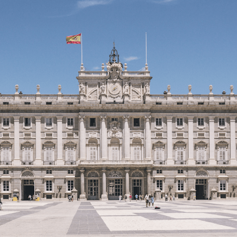 Begin your stay with a stroll to the Royal Palace of Madrid