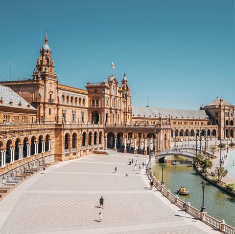 Stay just a three-minute walk away from the Cathedral of Seville