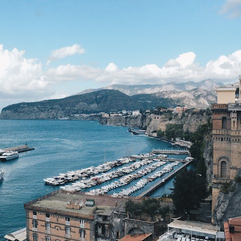 Explore the harbour of Sorrento, just a ten-minute drive away