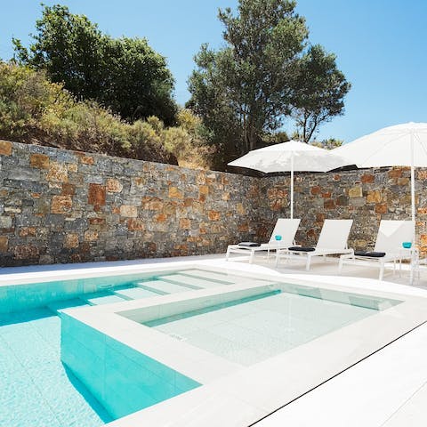Head home for a refreshing swim in the private pool