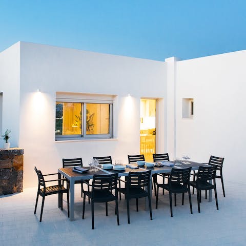 Savour delicious Cretan meals served on the terrace