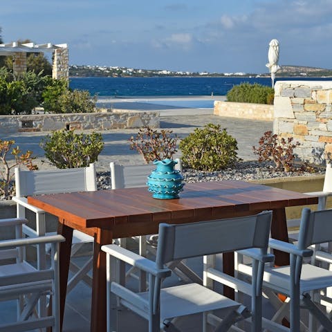 Drink up sundowners and sea views from your private terrace