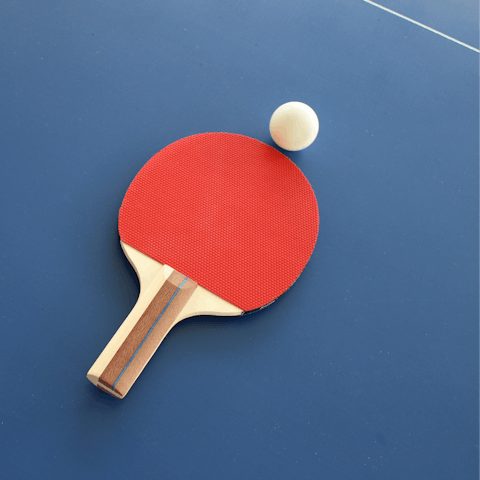 Play ping pong ahead of a barbecue supper in the leafy garden