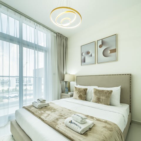 Get a good night's rest in the plush bedrooms