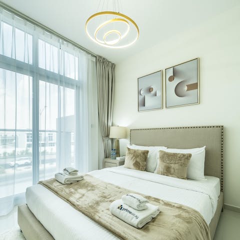 Get a good night's rest in the plush bedrooms