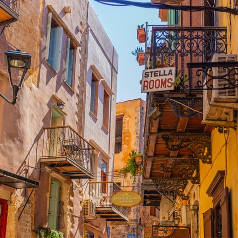 Spend the day exploring the colourful city of Chania