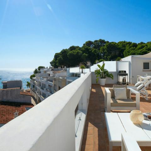 Sneak away to the rooftop terrace with a good book for an afternoon siesta