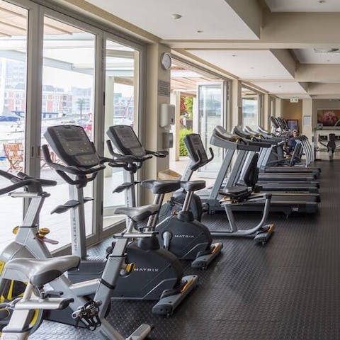 Work up a sweat in the on-site, residents' gym before brunch