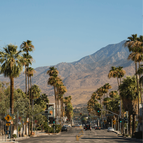 Jump in the car and take a quick five minute drive to downtown Palm Springs