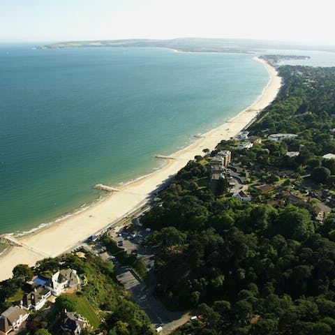 Pack a picnic and drive over to Sandbanks' beaches in ten minutes or so