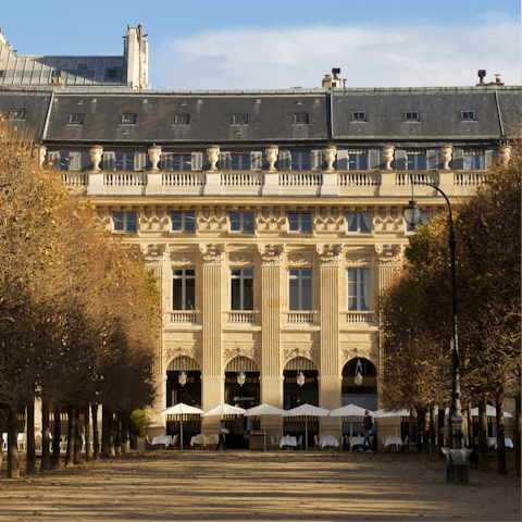 Enjoy an afternoon stroll through the Jardin du Palais Royal