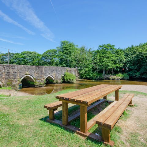 Walk along the river just moments from the home and find the perfect spot for a picnic