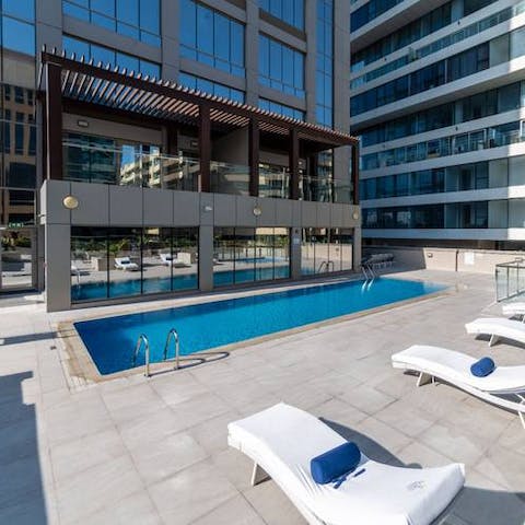 Bag a poolside lounger and soak up the Dubai sunshine