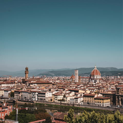 Hop in a cab to Piazzale Michelangelo and drink in the incredible view – it's fifteen minutes away