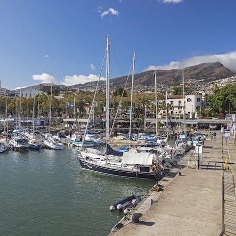 Explore the coast and stroll around the marina in beautiful Funchal
