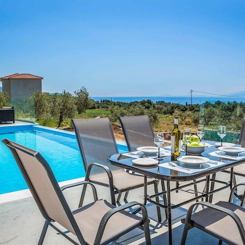 Enjoy alfresco lunches out on your private pool deck