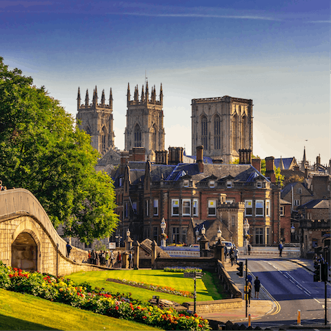 Wander over to York Minster – a twelve-minute walk away – or explore the rest of York's city centre on foot