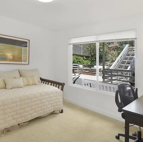 Spend some alone time or catch up on work in the privacy of the guest house
