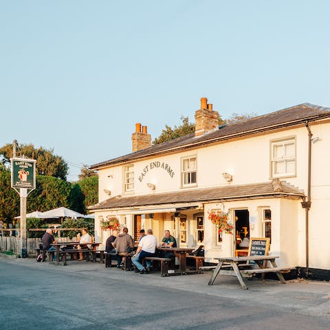 Head to the pub next door for a traditional Sunday roast