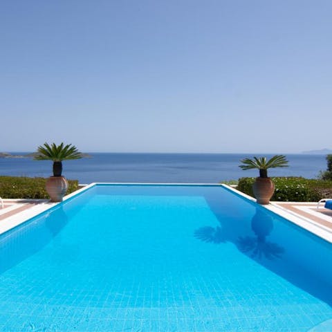 Admire the magnificent ocean views from the infinity pool