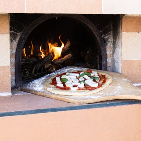 Fire up the pizza oven for dinner