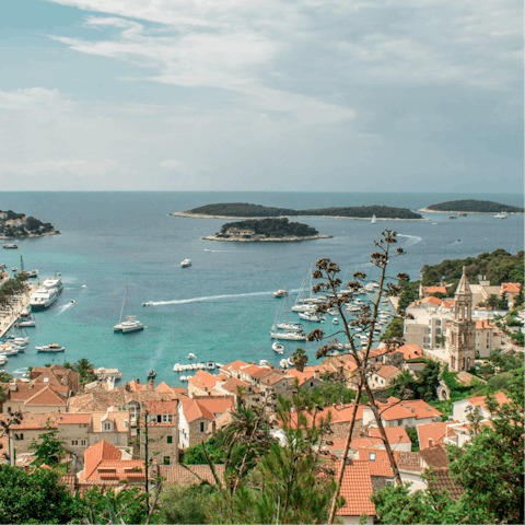 Stay just a twenty five-minute drive away from the fishing port of Hvar Town 