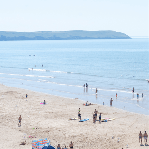 Walk just five-minutes to reach the sweeping sands and attractions of Whitby Beach 