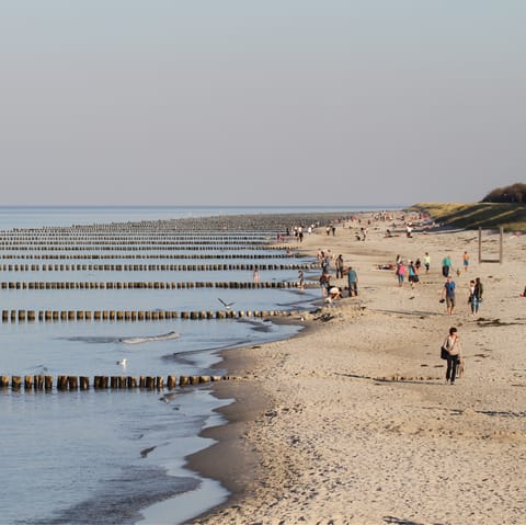 Sink your toes in the sand at Sandstrand Zingst, twenty minutes away by car