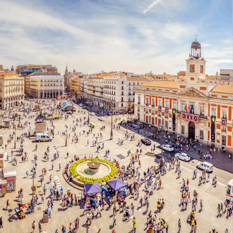 Explore the city centre of Madrid from your prime location