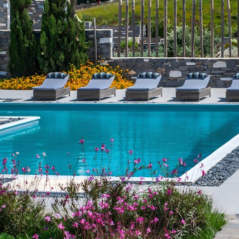 Head to the shared pool for a cooling swim session