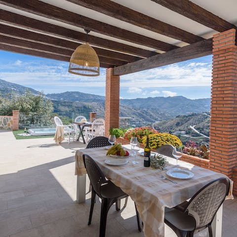 Cook up a Mediterranean feast on the barbecue and enjoy on the verandah