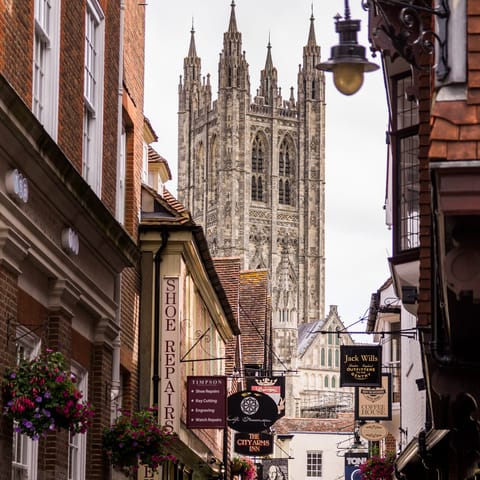 Stroll into the centre of Canterbury and visit the famous cathedral