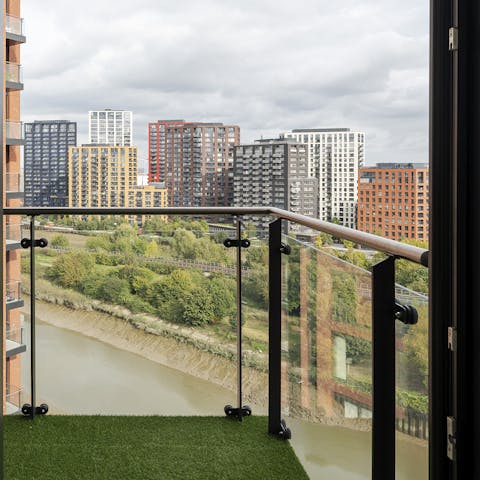 Take in the views over the River Lea from your private balcony
