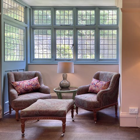 Find a quiet nook to relax with a good book and cup of tea