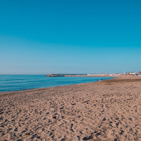 Grab your pool towels and head to Playa Nueva Andalucía nearby