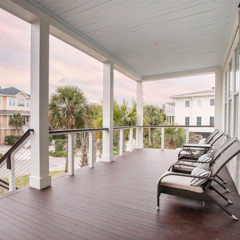 Enjoy the view from the covered porch