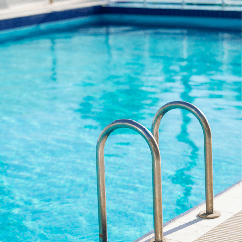 Cool off from the Arabian heat with a gentle swim in the communal pool