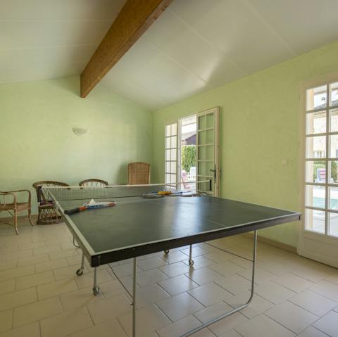 Head to the games room for a spot of table tennis with loved ones