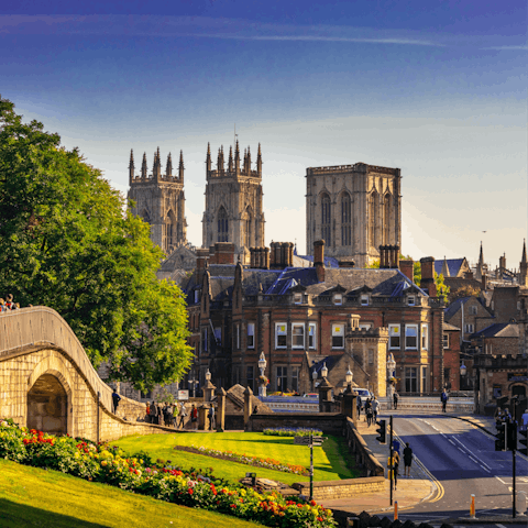 Visit York Minster – one of the world's most magnificent cathedrals – a twelve-minute walk away