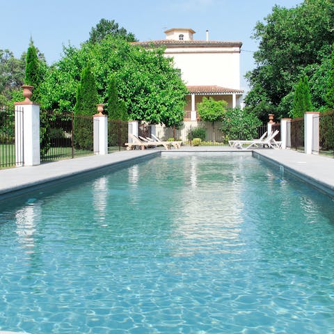 Take a refreshing dip in your private and fenced outdoor pool