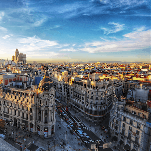 Explore Madrid from the your location right in the heart of the city