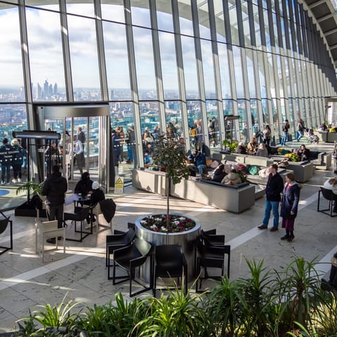 Admire London from the Sky Garden – a twenty-five-minute walk away