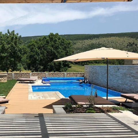 Cool off from the hottest part of the afternoon in the villa's swimming pool