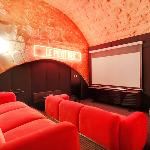 Chill out in the home cinema after exploring Paris' museums