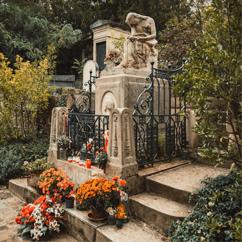 Stroll to nearby Père Lachaise Cemetery to spot the resting places of the famous