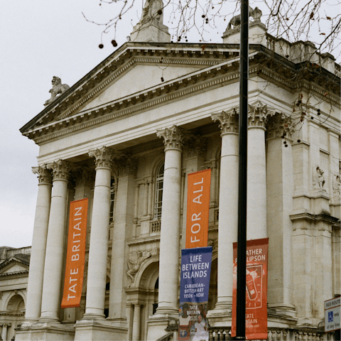 Marvel at the art on display at Tate Britain, ten minutes away