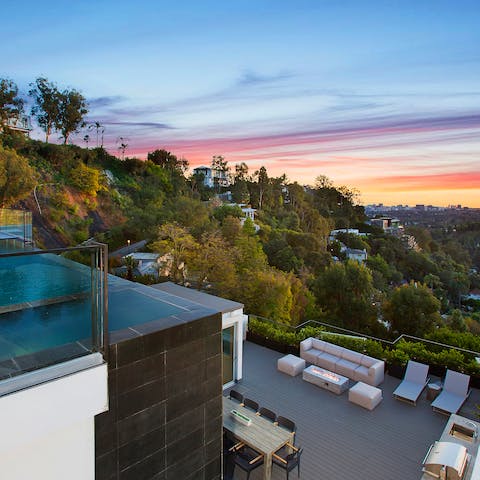 Soak up balmy Californian rays looking out over the stunning landscape