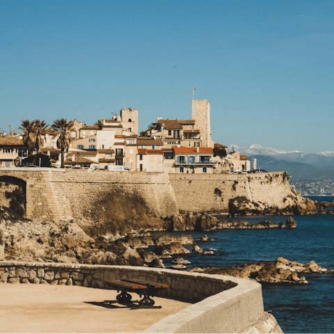 Explore Antibes, including Port Vauban, a ten-minute stroll away