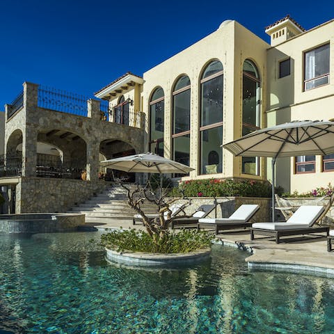 Spend your days lounging by the pool