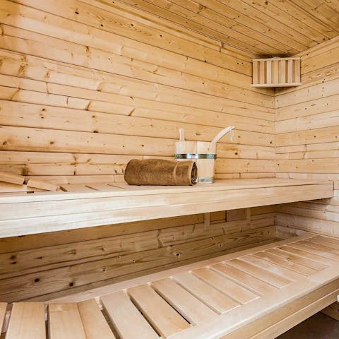 Sweat it out in the sauna